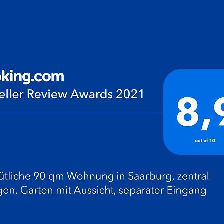 Gemuetliche 90 Qm Wohnung In Saarburg, Zentral Gelegen, Garten Mit Aussicht, Separater Eingang 外观 照片